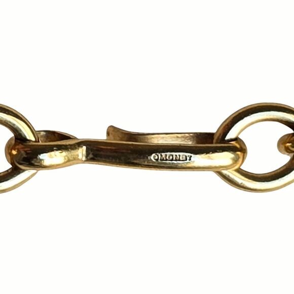 Vintage Monet Gold Chain Necklace Big Double Links Chunky Chain 18" Heavy - Picture 3 of 3